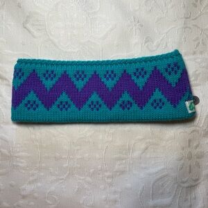 Vintage The Original MORIARTY HAT 100% Wool OS Green and blue/blue headband 90s